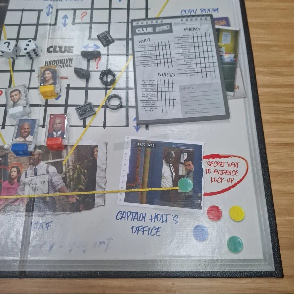 BROOKLYN NINE-NINE CLUE 2021 Hasbro Board Game Rare 100% Complete Excellent Cond
